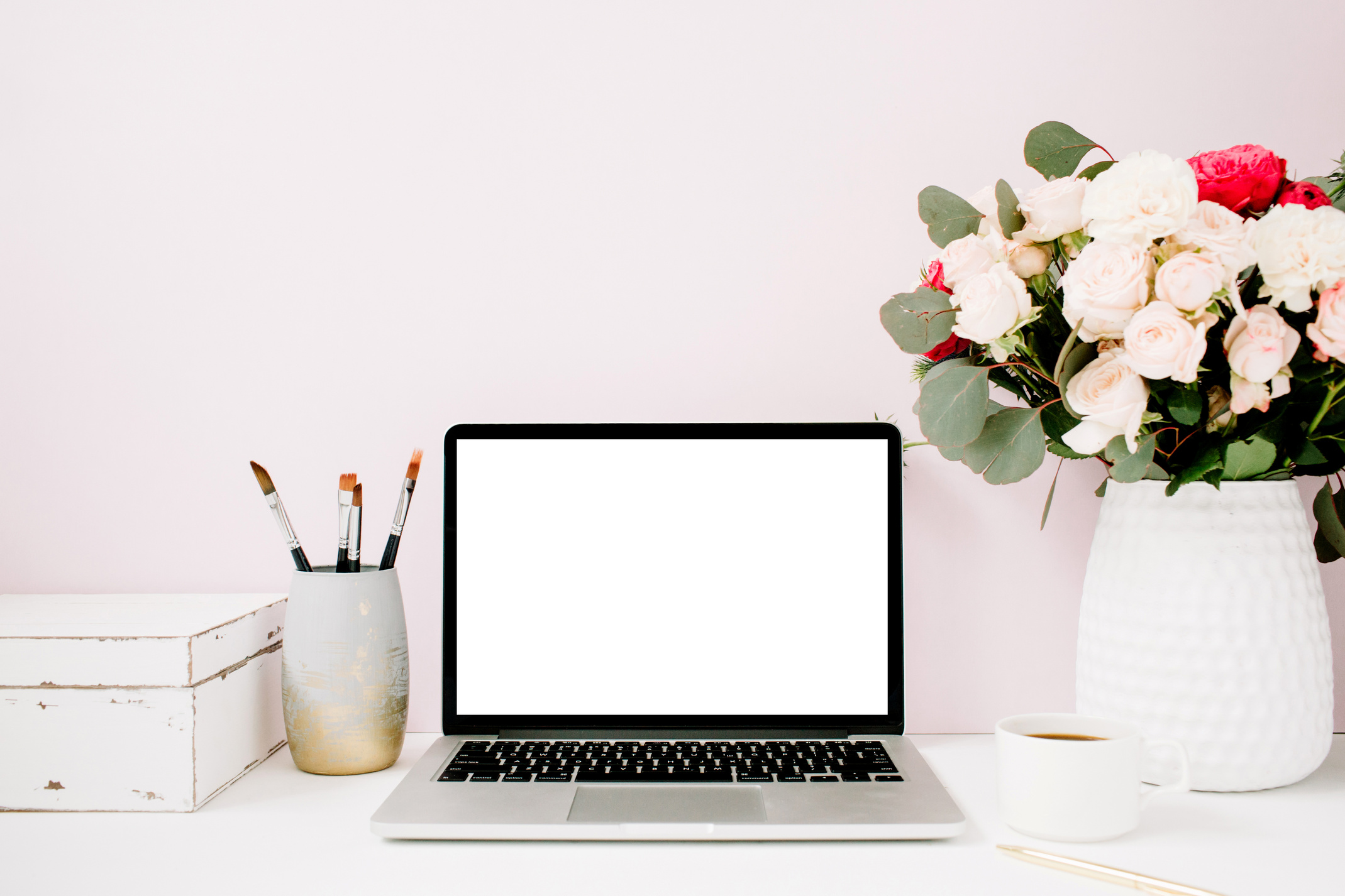 Laptop on Desk